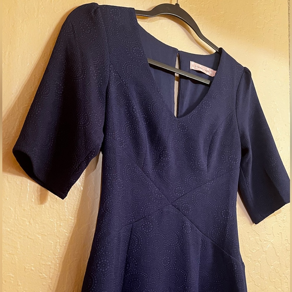 Traffic People Women’s Navy Textured Midi Dress